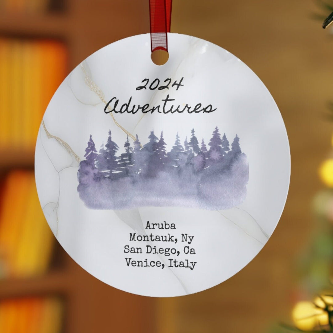 Travel Adventure Christmas Ornament, Ceramic, Personalized, Tree Decoration 2