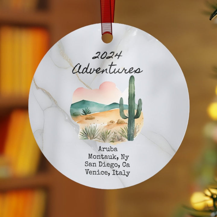 Travel Adventure Christmas Ornament, Ceramic, Personalized, Tree Decoration 3