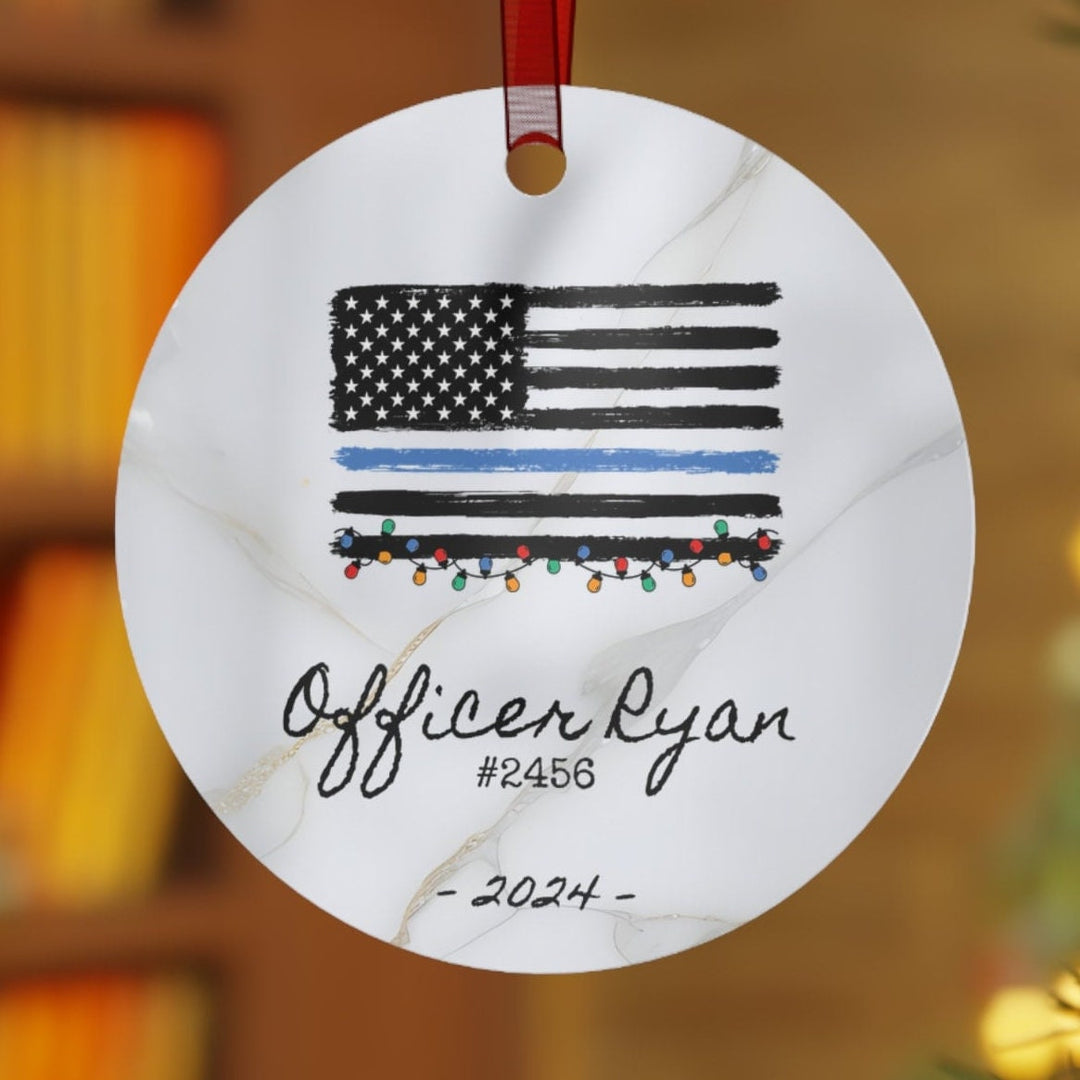 Police Officer Christmas Ornament, Ceramic, Personalized, Custom, Tree, Funny, Retirement 7