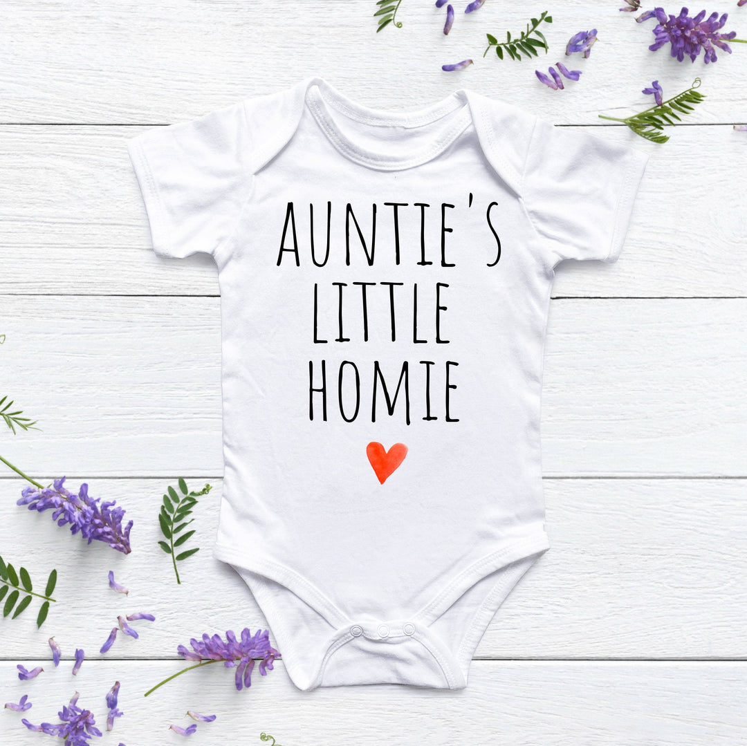 Auntie Homie - Baby Boy Girl Clothes Infant Bodysuit Funny Cute Newborn Onesie