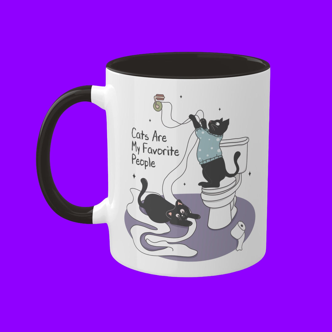 Cat Toliet - 11 oz Coffee Mug Adult Humor Funny Sarcastic Coworker Best Friend