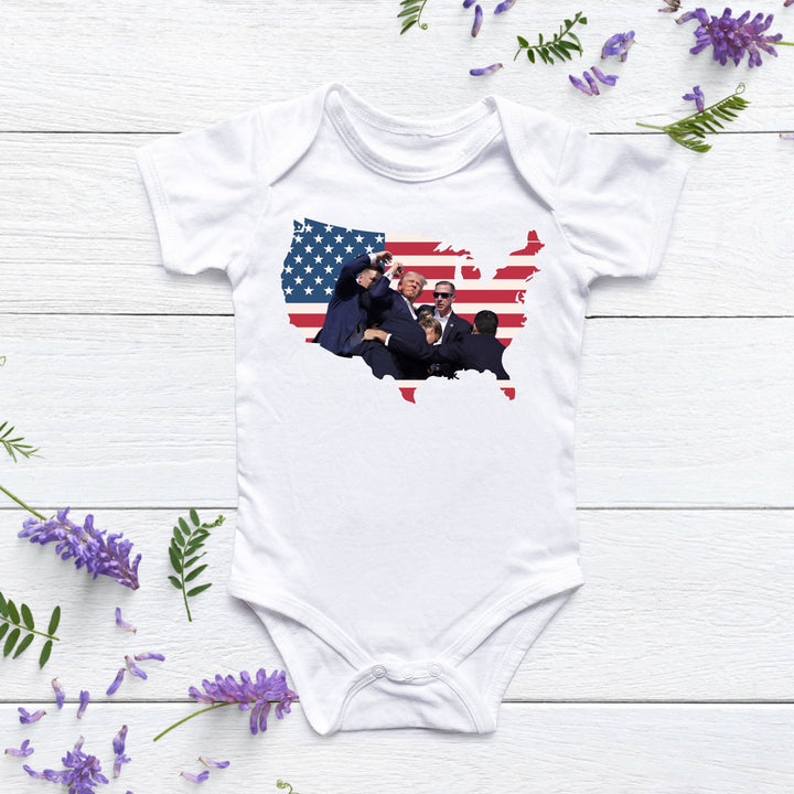 Trump Republican Brandon - Baby Boy Girl Clothes Infant Bodysuit Funny Cute Newborn 5 Onesie