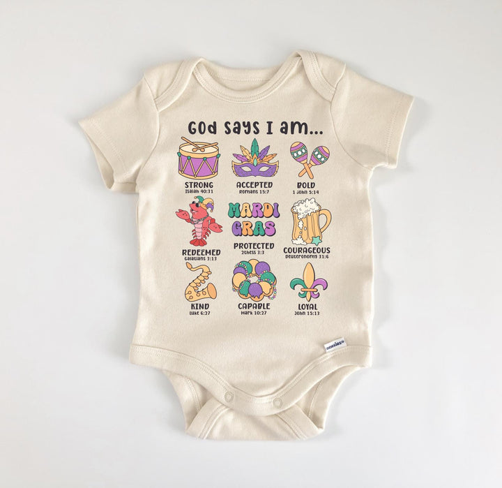 Mardi Gras Religioso - Ropa para bebé niño niña Body para bebé Divertido Lindo Recién Nacido 