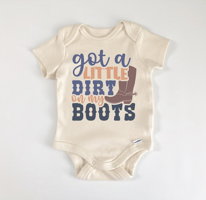 Dirty Boots Country - Baby Boy Girl Clothes Infant Bodysuit Funny Cute Newborn