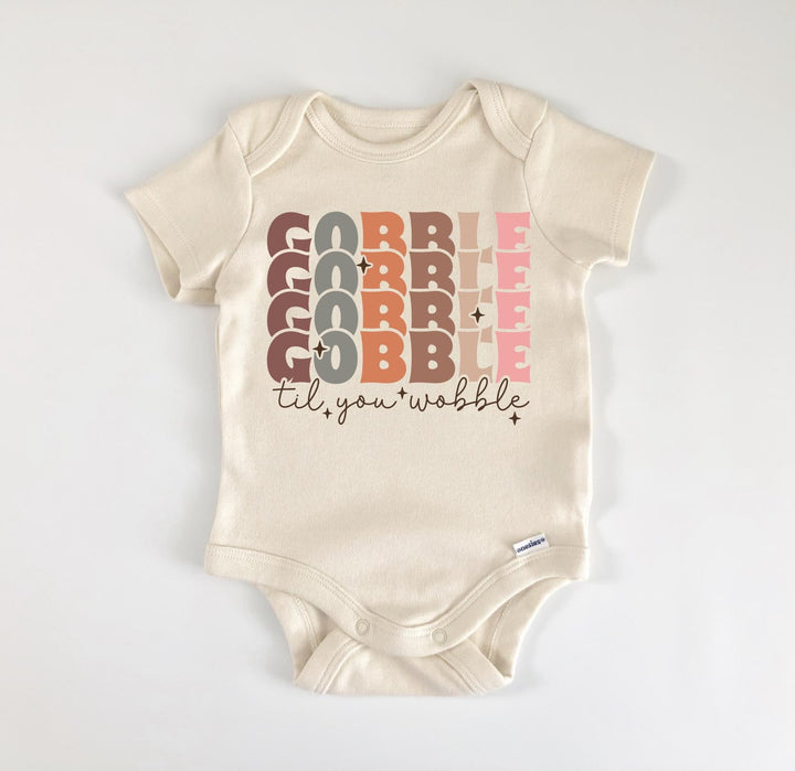 Gobble Turkey Thanksgiving - Baby Boy Girl Clothes Infant Bodysuit Funny Cute Newborn