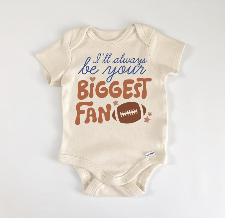 Football Biggest Fan - Baby Boy Girl Clothes Infant Bodysuit Funny Cute Newborn