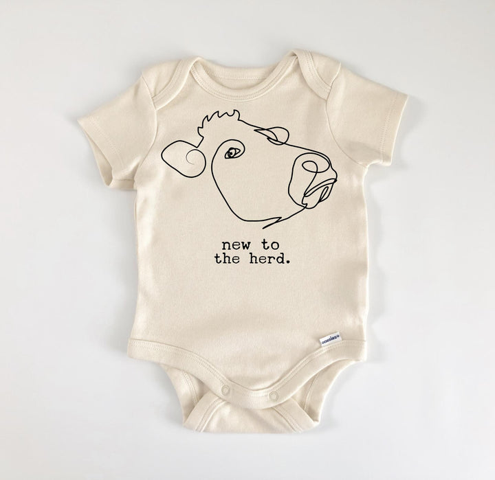 Cow Herd Farm - Baby Boy Girl Clothes Infant Bodysuit Funny Cute Newborn