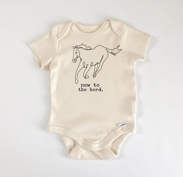 Horse Herd - Baby Boy Girl Clothes Infant Bodysuit Funny Cute Newborn