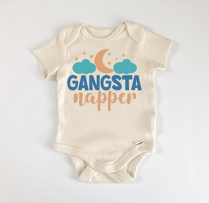 Gangster Napper Blue - Baby Boy Girl Clothes Infant Bodysuit Funny Cute Newborn