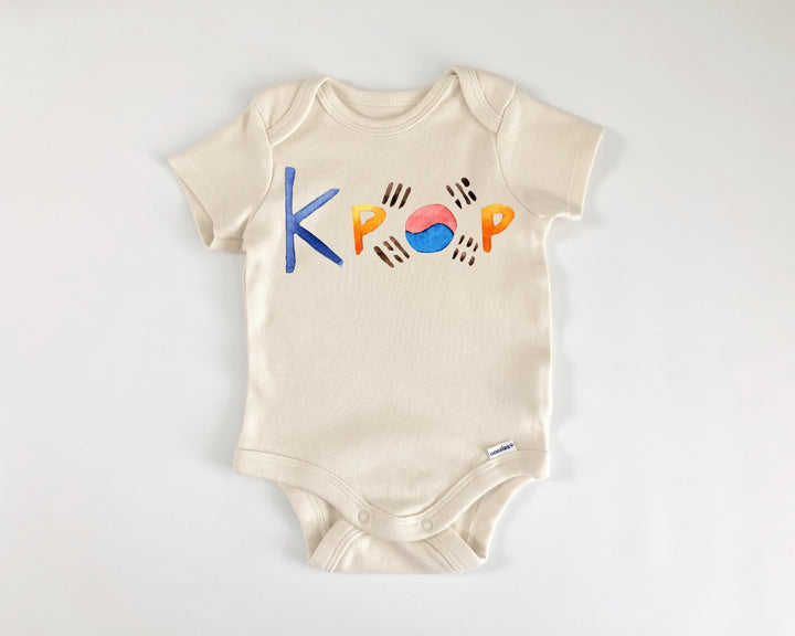 Kpop Corea del Sur Pop - Ropa para bebés, niños y niñas, mono infantil divertido y lindo para recién nacidos 