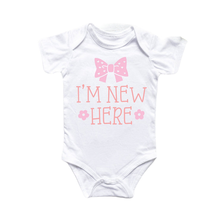 Im New Here Princess Pink - Baby Boy Girl Clothes Infant Bodysuit Funny Cute Newborn