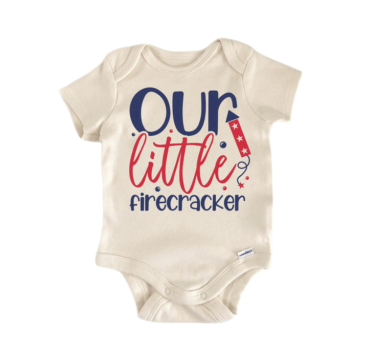 July 4th Little Firecracker - Baby Boy Girl Clothes Infant Bodysuit Funny Cute Newborn