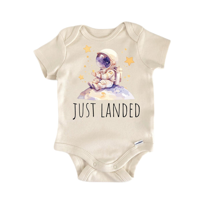 Just Landed Space - Baby Boy Girl Clothes Infant Bodysuit Funny Cute Newborn