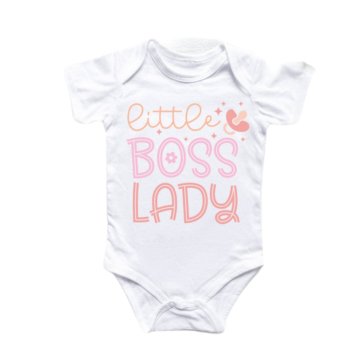 Little Boss Lady - Ropa para bebé niño niña Body para bebé Divertido y lindo para recién nacido 