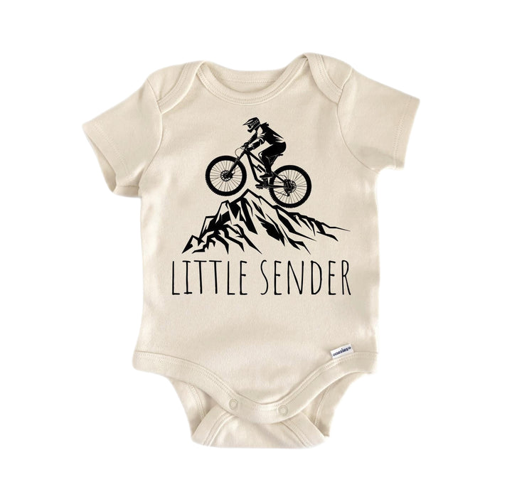 Little Sender Mountain Bike - Baby Boy Girl Clothes Infant Bodysuit Funny Cute Newborn