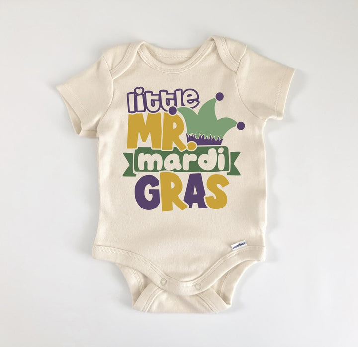 Little Mr. Mardi Gras - Baby Boy Girl Clothes Infant Bodysuit Funny Cute Newborn