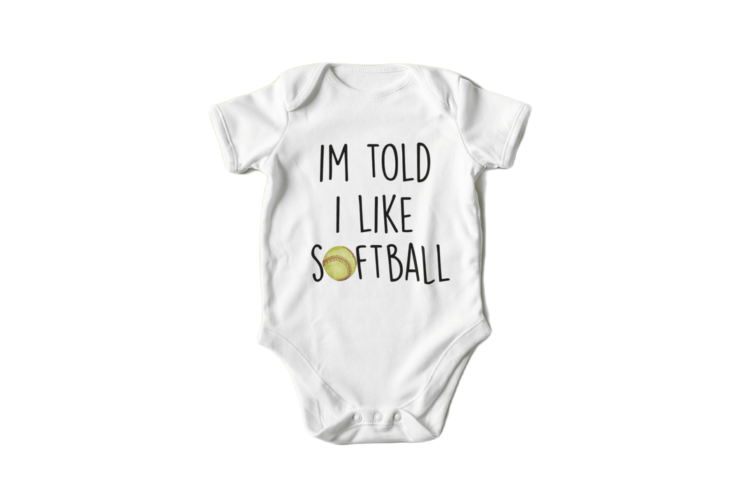 Softball Love - Baby Boy Girl Clothes Infant Bodysuit Funny Cute Newborn Onesie