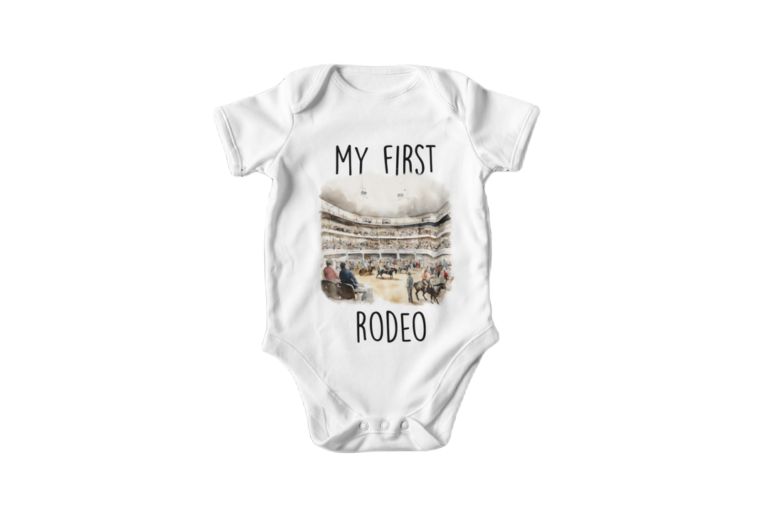 Rodeo First - Baby Boy Girl Clothes Infant Bodysuit Funny Cute Newborn Onesie