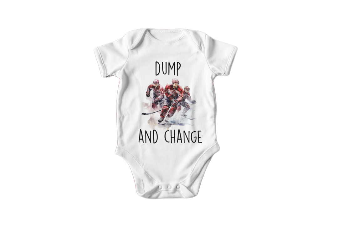 Hockey Dump - Baby Boy Girl Clothes Infant Bodysuit Funny Cute Newborn Onesie