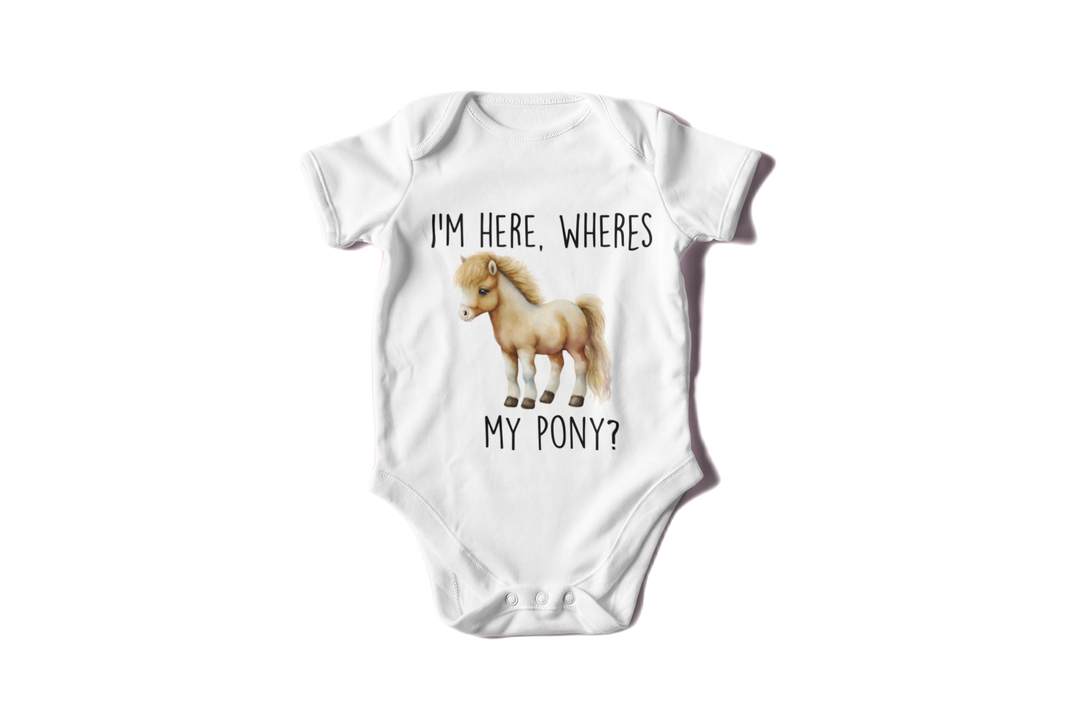 Pony - Baby Boy Girl Clothes Infant Bodysuit Funny Cute Newborn