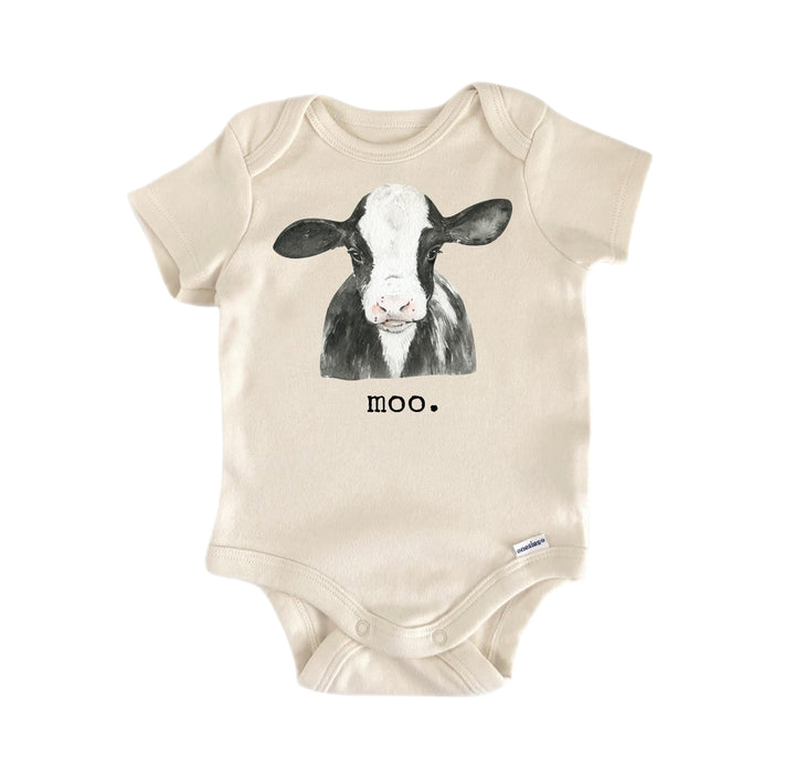 Cow Moo Farm - Ropa para bebé niño niña Body infantil Divertido y lindo para recién nacido 