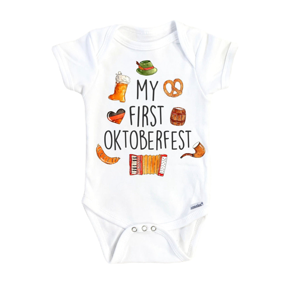 Oktoberfest First - Baby Boy Girl Clothes Infant Bodysuit Funny Cute Newborn Onesie