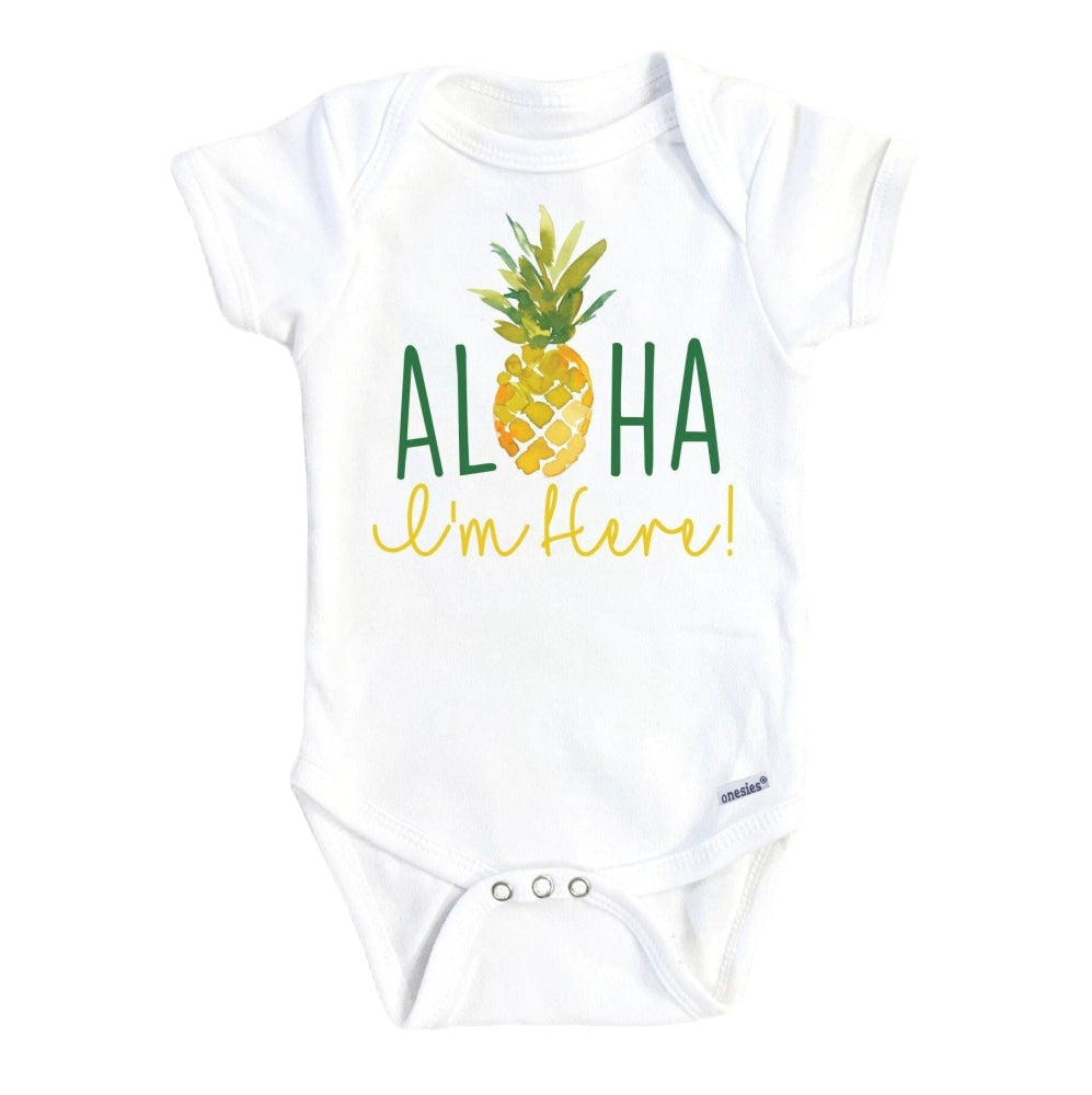 Pineapple Aloha - Baby Boy Girl Clothes Infant Bodysuit Funny Cute Newborn 1A Onesie