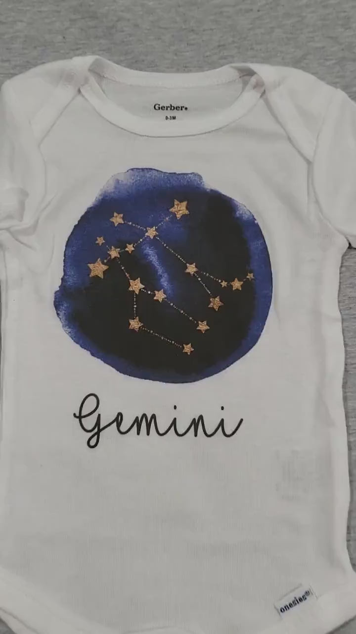 Gemini Zodiac - Baby Boy Girl Clothes Infant Bodysuit Funny Cute Newborn