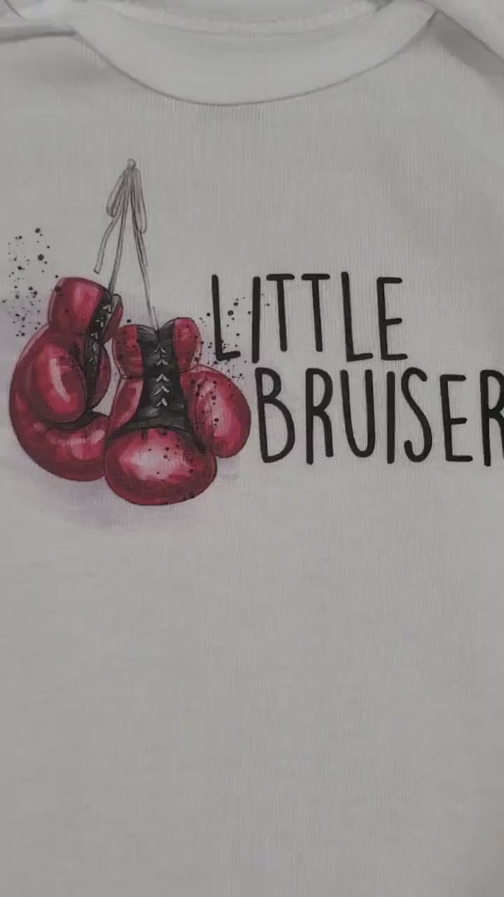 Boxeador Bruiser - Ropa para bebé niño niña Body infantil Divertido y lindo para recién nacido 