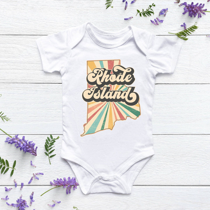 Rhode Island - Baby Boy Girl Clothes Infant Bodysuit Funny Cute Newborn