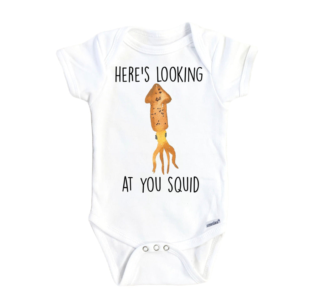 Squid Nautical - Baby Boy Girl Clothes Infant Bodysuit Funny Cute Newborn 1A Onesie