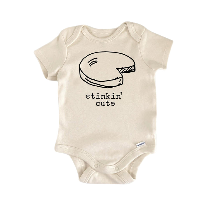 Stinkin Cute Cheese Wheel - Baby Boy Girl Clothes Infant Bodysuit Funny Cute Newborn