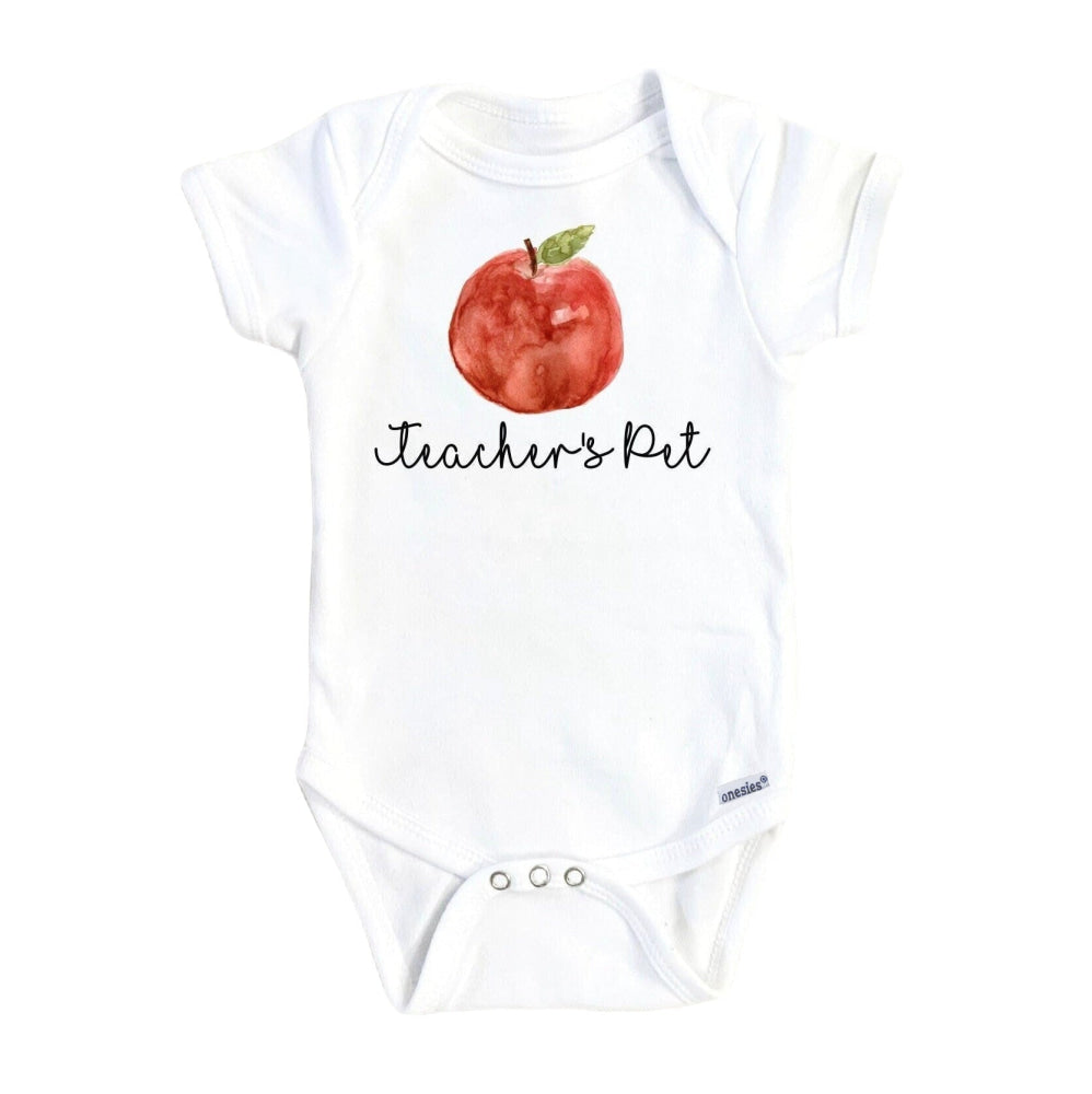 Teacher’s Pet Apple - Baby Boy Girl Clothes Infant Bodysuit Funny Cute Newborn Onesie