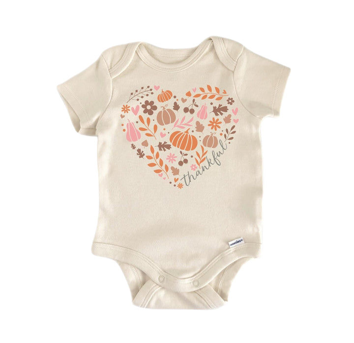 Thanksgiving Heart - Baby Boy Girl Clothes Infant Bodysuit Funny Cute Newborn