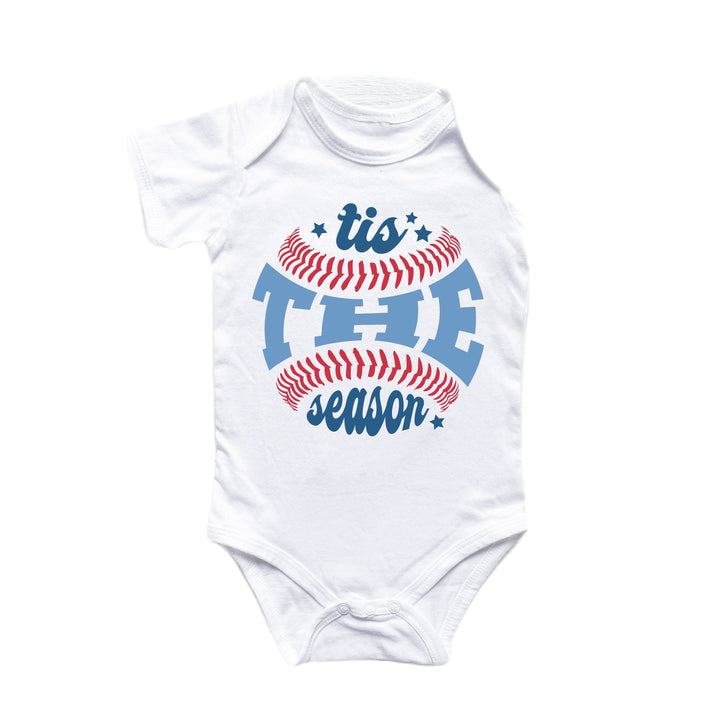 Tis Season Baseball - Baby Boy Girl Clothes Infant Bodysuit Funny Cute Newborn