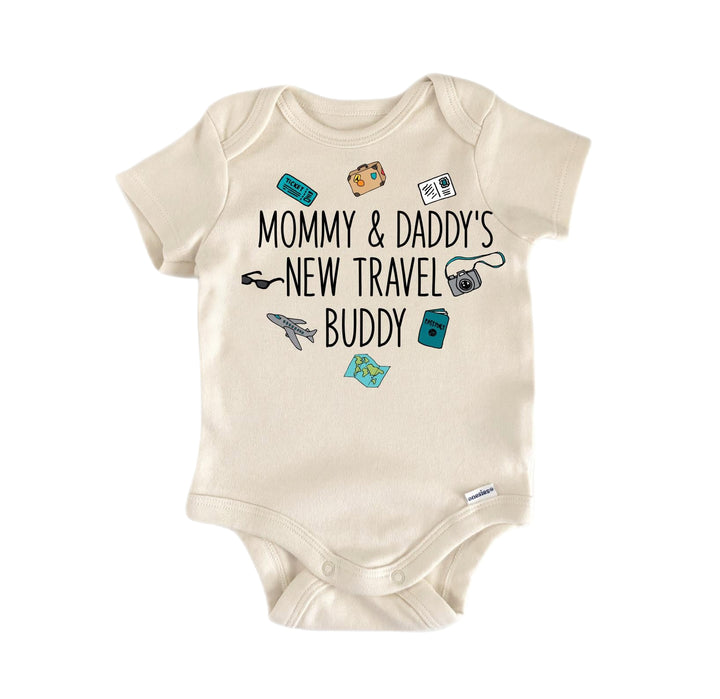 Travel Adventure Buddy - Baby Boy Girl Clothes Infant Bodysuit Funny Cute Newborn