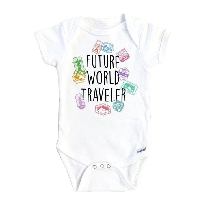 Traveler Stamps - Baby Boy Girl Clothes Infant Bodysuit Funny Cute Newborn Onesie