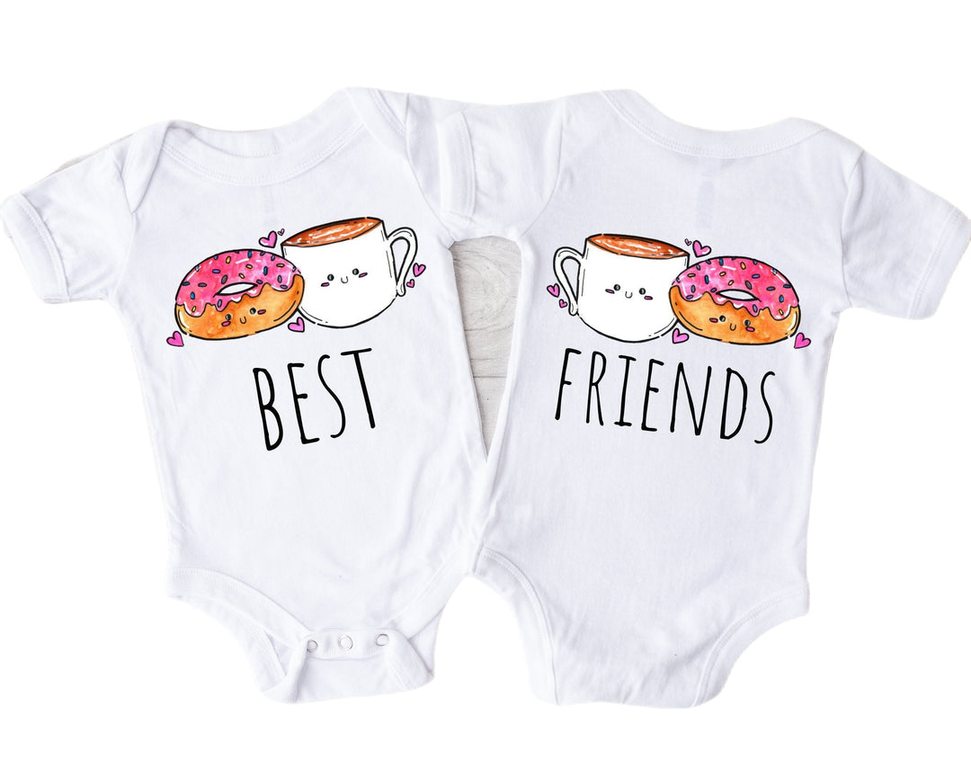 Twin Clothing Set Twins - Baby Boy Girl Clothes Infant Bodysuit Funny Cute Newborn 32 Onesie