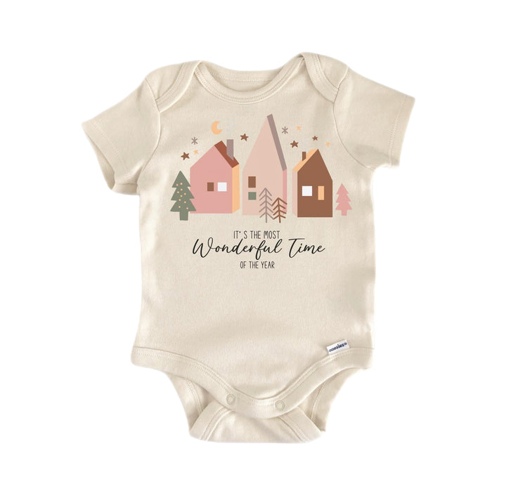 Wonderful Time Christmas - Baby Boy Girl Clothes Infant Bodysuit Funny Cute Newborn