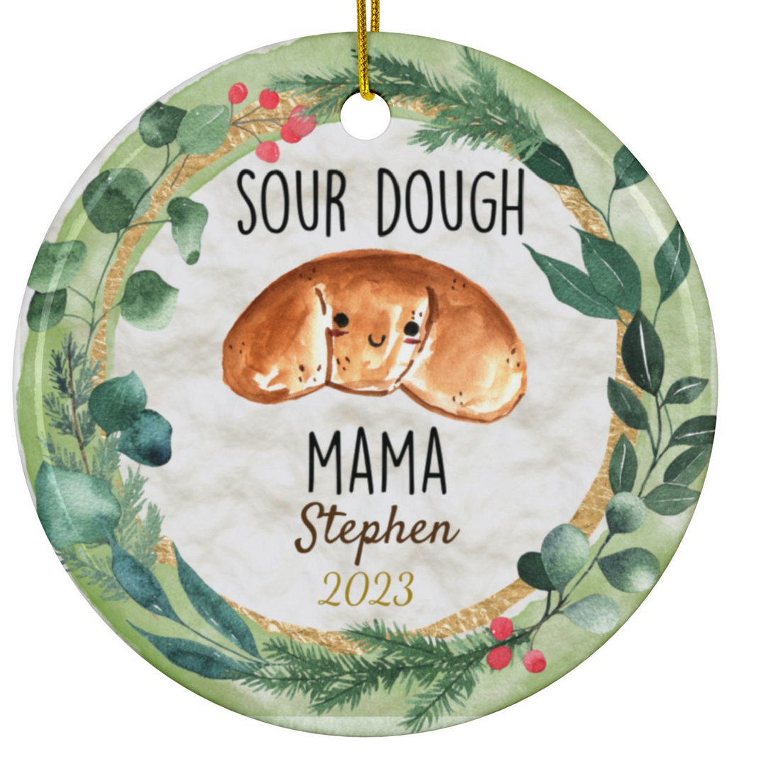 a ceramic ornament with a picture of a sleeping dog