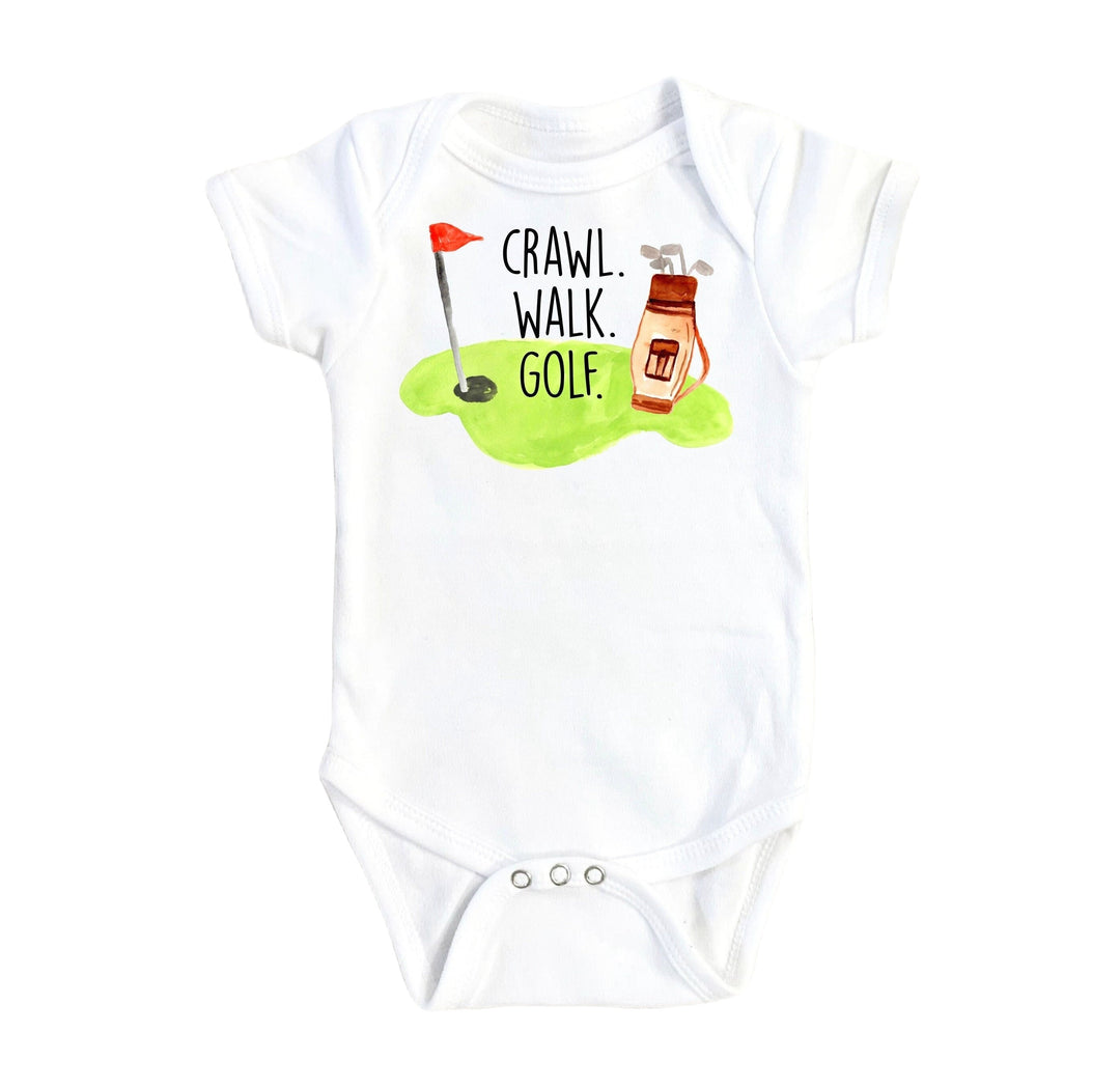 Golf Crawl - Baby Boy Girl Clothes Infant Bodysuit Funny Cute Newborn