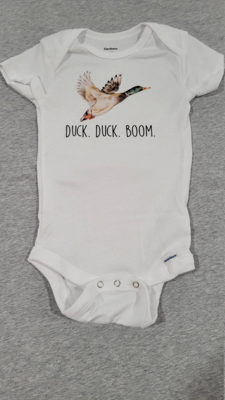 Duck Hunting Boom - Baby Boy Girl Clothes Infant Bodysuit Funny Cute Newborn