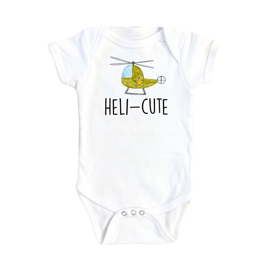 Helicopter Cute - Baby Boy Girl Clothes Infant Bodysuit Funny Cute Newborn