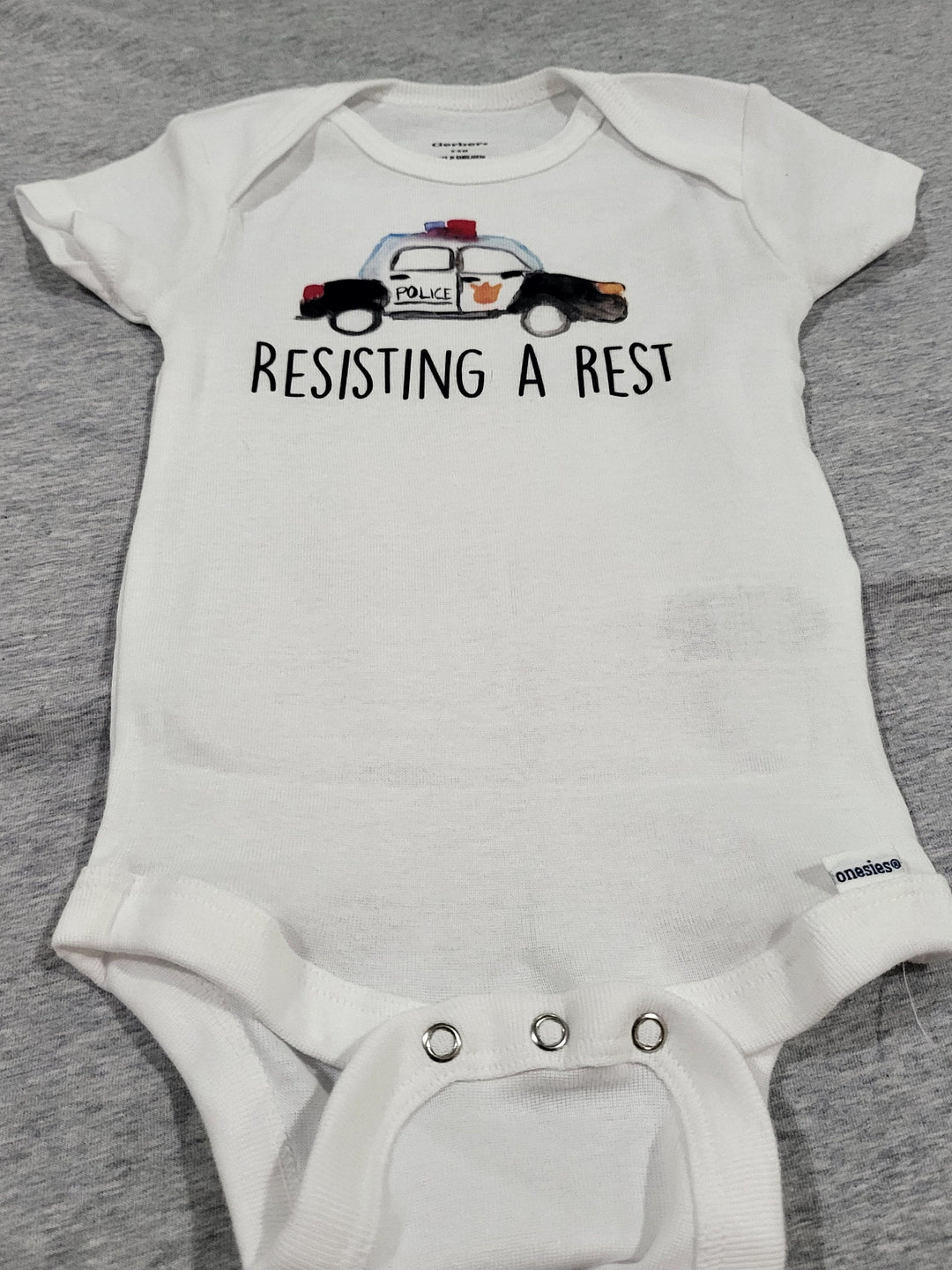 Police Resisting - Baby Boy Girl Clothes Infant Bodysuit Funny Cute Newborn