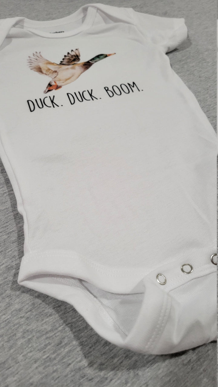 Duck Hunting Boom - Baby Boy Girl Clothes Infant Bodysuit Funny Cute Newborn