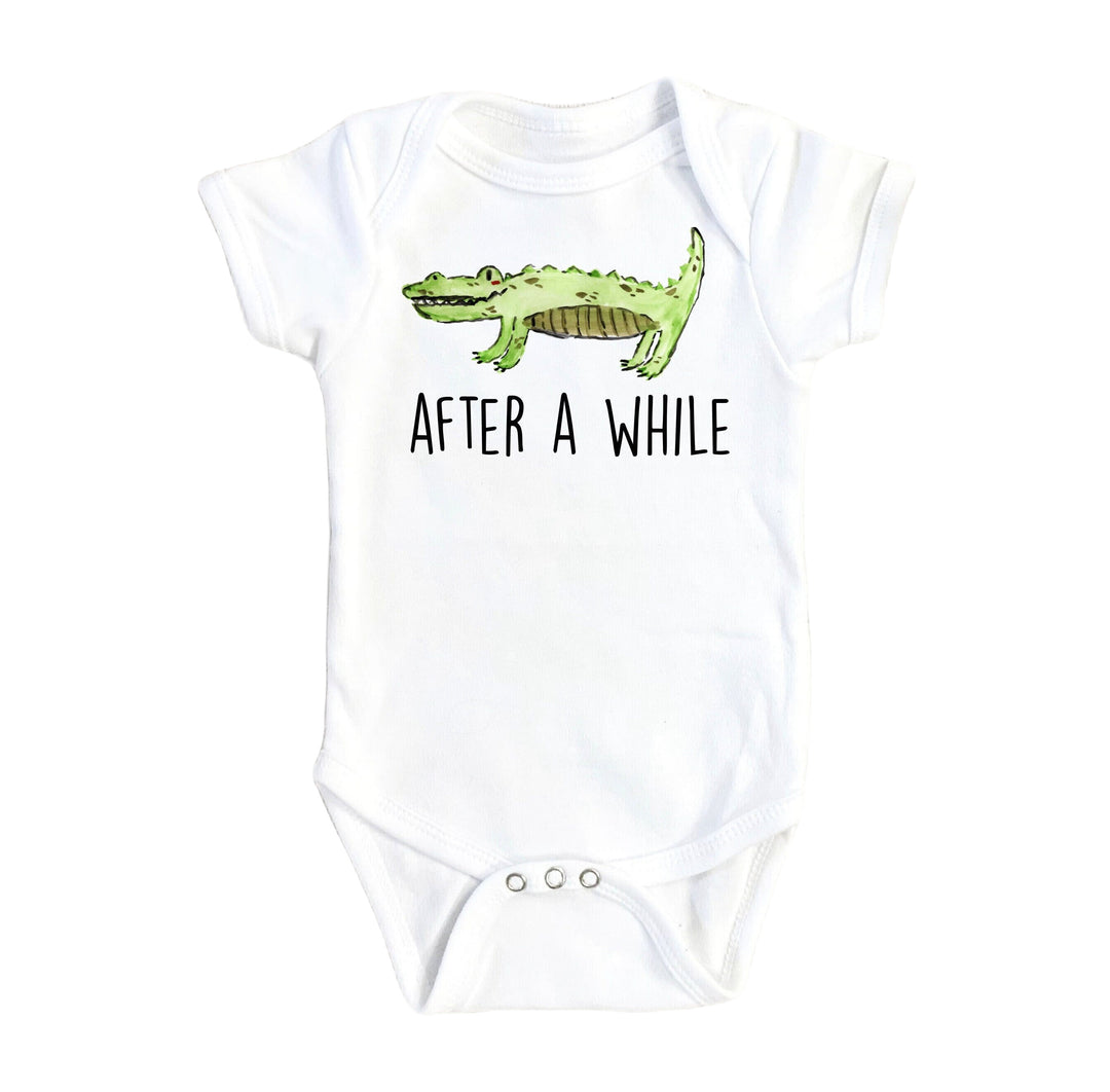 Crocodile While - Baby Boy Girl Clothes Infant Bodysuit Funny Cute Newborn