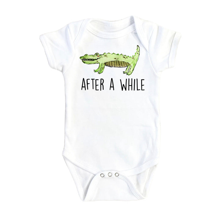 Crocodile While - Baby Boy Girl Clothes Infant Bodysuit Funny Cute Newborn