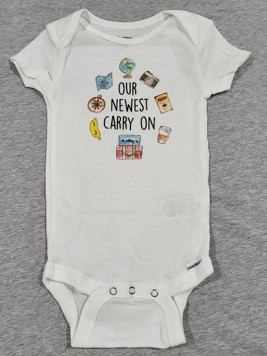 Travel Carry On - Baby Boy Girl Clothes Infant Bodysuit Funny Cute Newborn 1B