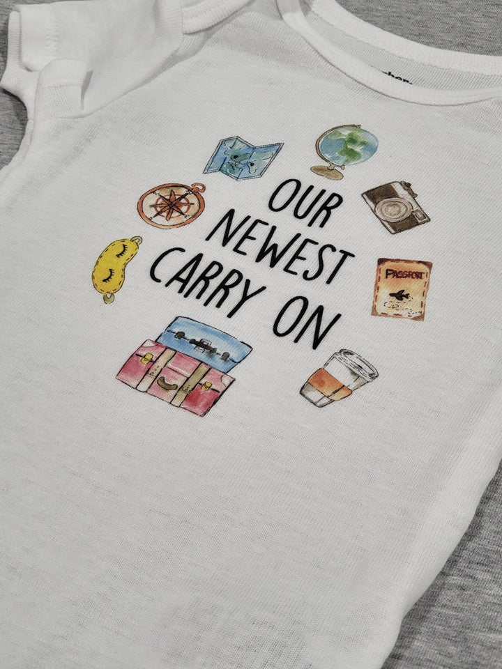 Travel Carry On - Baby Boy Girl Clothes Infant Bodysuit Funny Cute Newborn 1B