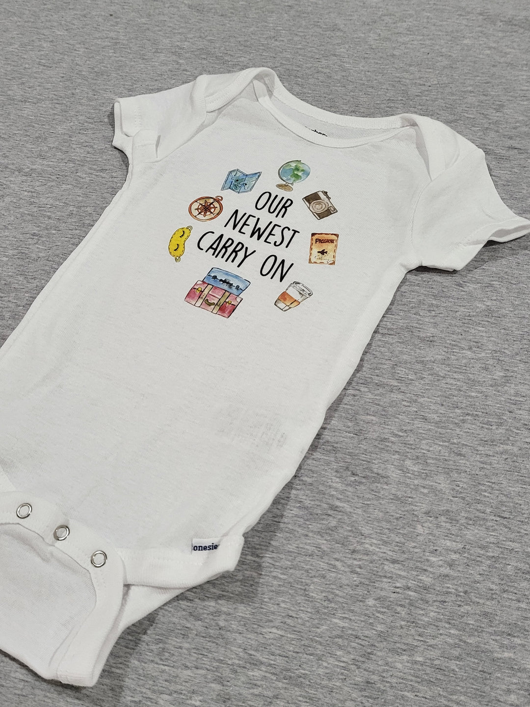 Travel Carry On - Baby Boy Girl Clothes Infant Bodysuit Funny Cute Newborn 1B